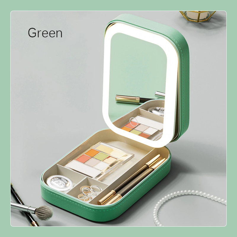 Portable Makeup Organizer With LED Lights