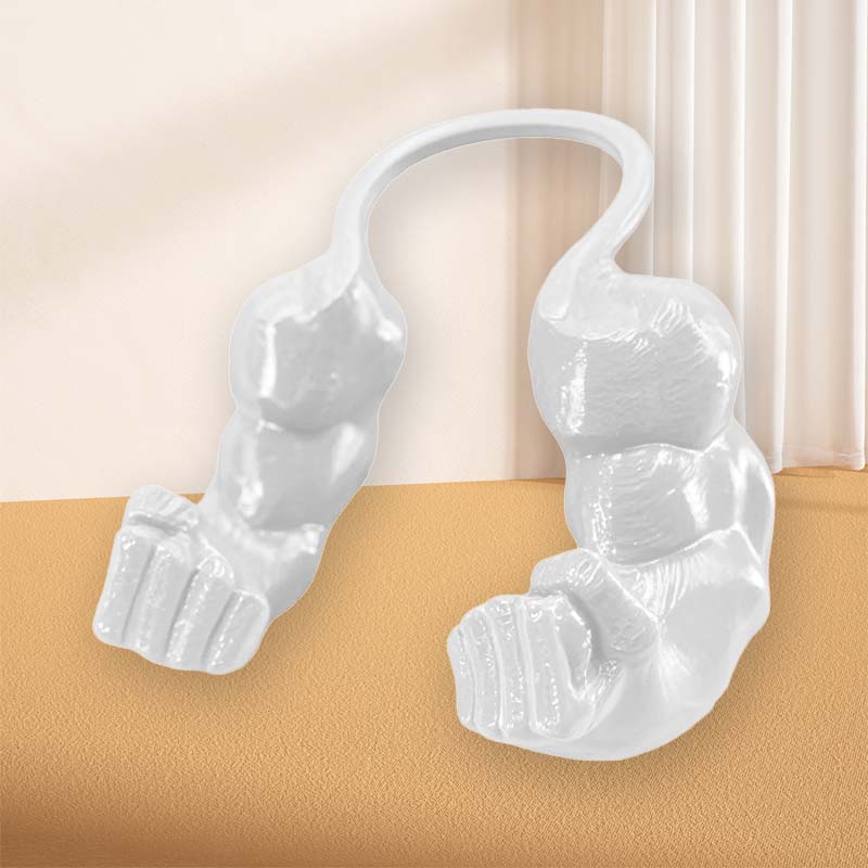 Muscular Hands And Arms With Creative Cat/Dog Necklace