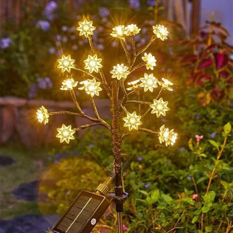 ✨Utendørs vanntette Cherry Blossom Multicolor Solar Garden Lights🎉/✨Outdoor Waterproof Cherry Blossom Multicolor Solar Garden Lights🎉