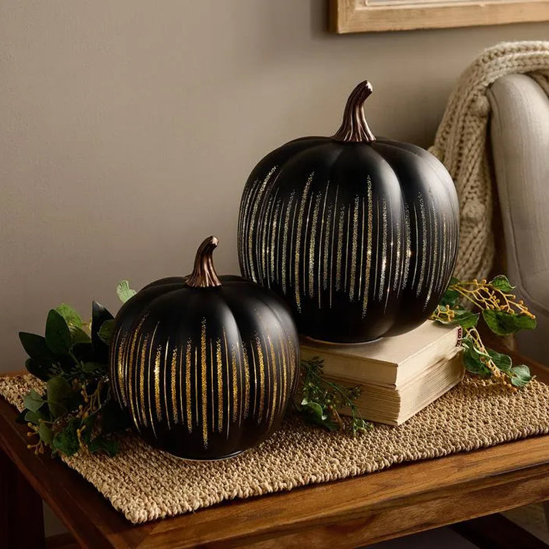 Resin Flashing Pumpkin Lantern Decoration-Halloween/Christmas Decoration