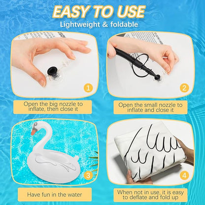 Solar-powered Swan Pool Float