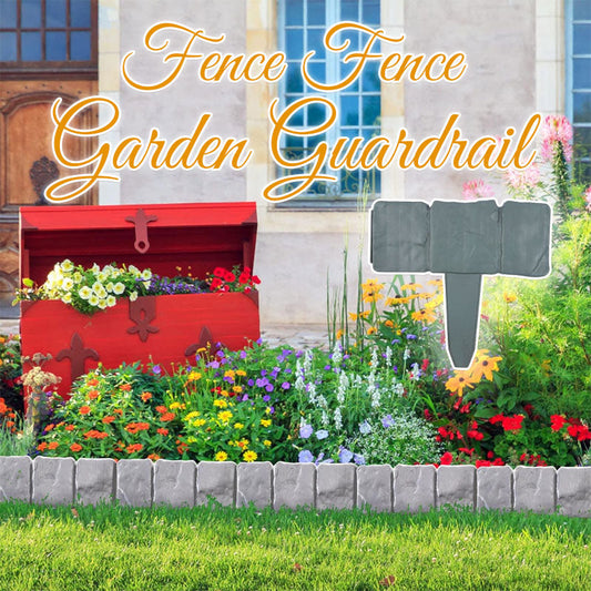 Faux Stone Garden Fence