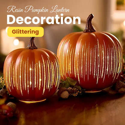 Resin Flashing Pumpkin Lantern Decoration-Halloween/Christmas Decoration