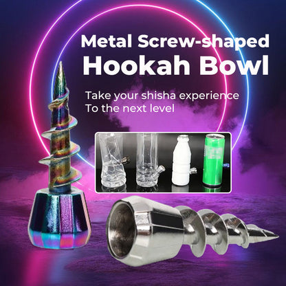 Metal Spiral Bottle Open Hookah Bowl