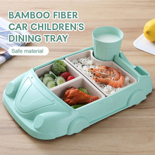 Bamboo Fiber Car Children's Dining Tray