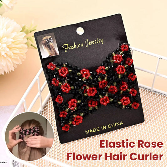 Elastic Rose Flower Hair Curler
