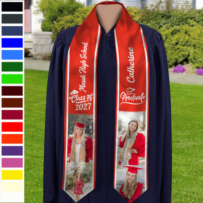 Custom Photo Class of 2026 Stoles Graduation Day TA29 LM32 888755
