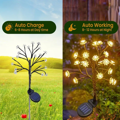 ✨Utendørs vanntette Cherry Blossom Multicolor Solar Garden Lights🎉/✨Outdoor Waterproof Cherry Blossom Multicolor Solar Garden Lights🎉