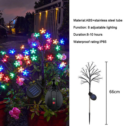 ✨Utendørs vanntette Cherry Blossom Multicolor Solar Garden Lights🎉/✨Outdoor Waterproof Cherry Blossom Multicolor Solar Garden Lights🎉