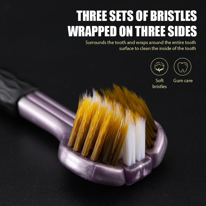 Three-Sided Deep Cleaning Toothbrush