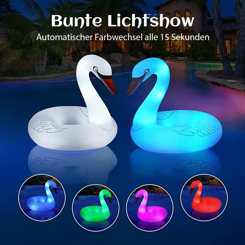 Solar-powered Swan Pool Float