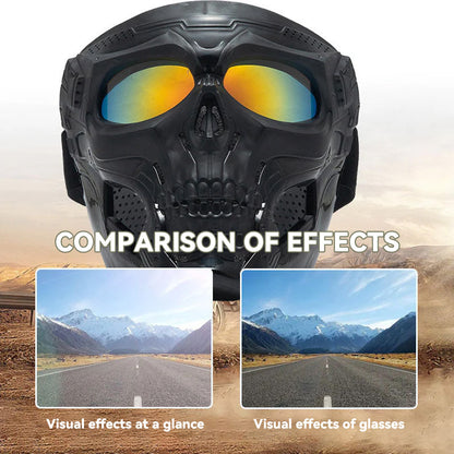 Motorcycle, bicycle helmet goggles/skull horror helmet mask