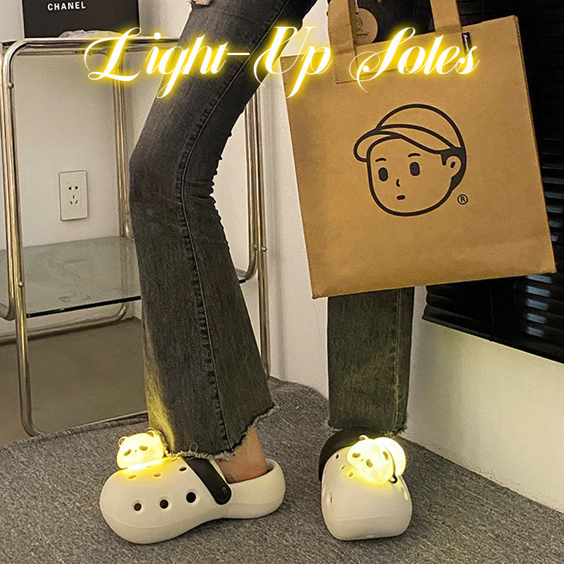 Light-Up Panda Lamp Clog Shoes