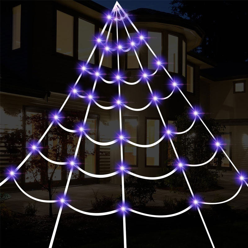 🕷️💡Halloween Glowing Triangle Spider Web