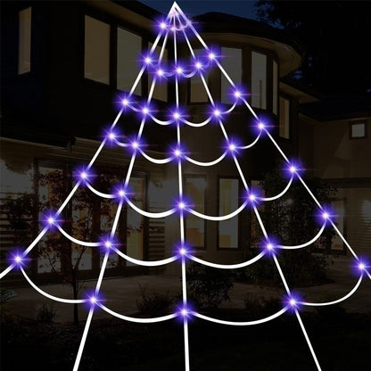 🕷️💡Halloween Glowing Triangle Spider Web