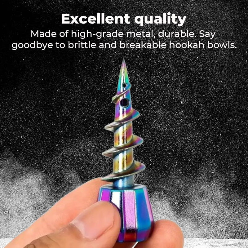 Metal Spiral Bottle Open Hookah Bowl