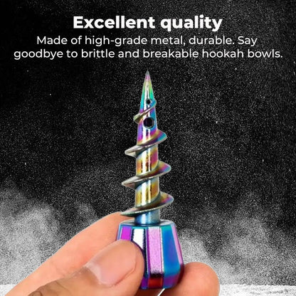 Metal Spiral Bottle Open Hookah Bowl