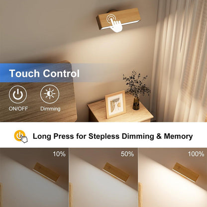 Wooden Magnetic Minimalist Wall Lamp
