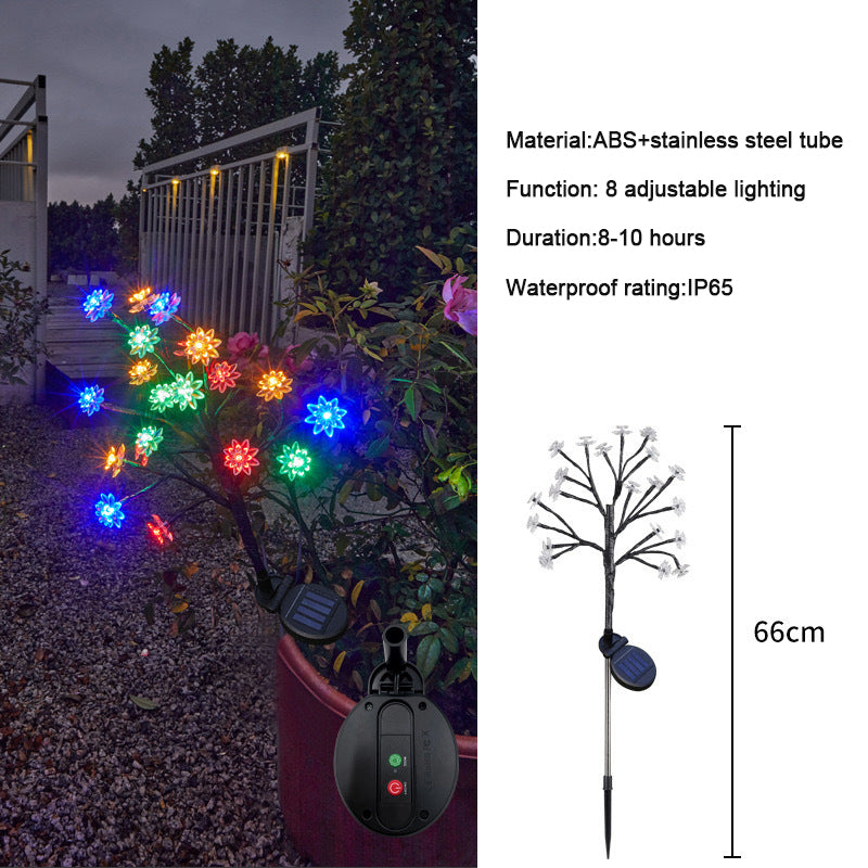 ✨Utendørs vanntette Cherry Blossom Multicolor Solar Garden Lights🎉/✨Outdoor Waterproof Cherry Blossom Multicolor Solar Garden Lights🎉