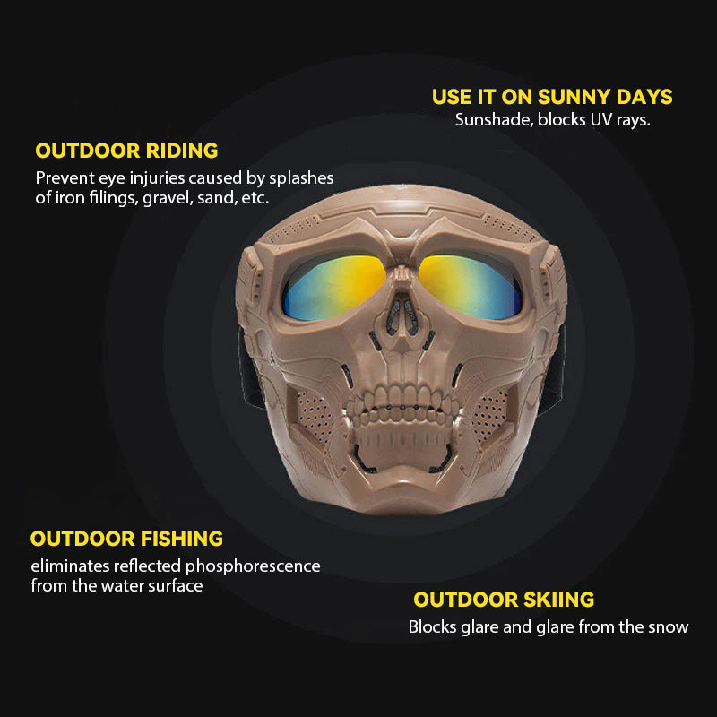 Motorcycle, bicycle helmet goggles/skull horror helmet mask