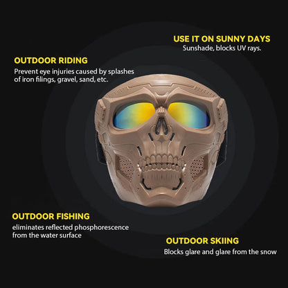 Motorcycle, bicycle helmet goggles/skull horror helmet mask