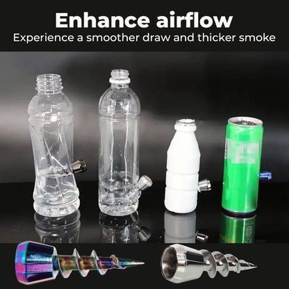 Metal Spiral Bottle Open Hookah Bowl