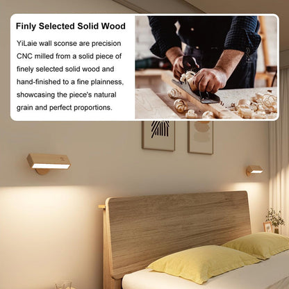 Wooden Magnetic Minimalist Wall Lamp