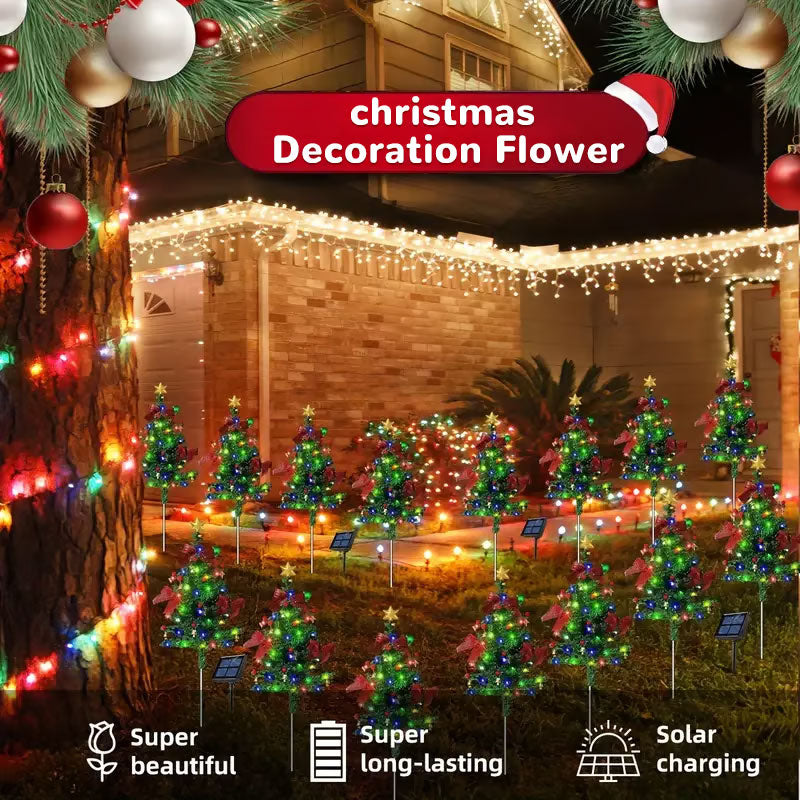 Solar Christmas Trees Lights Outdoor Decoration Waterproof