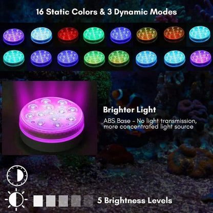 LED Remote Control Magnet Suction Cup Diving Light