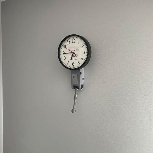 Dial Indicator Wall Clock, Great Gift for Machinist / Engineer / CNC Manufacturing Technician