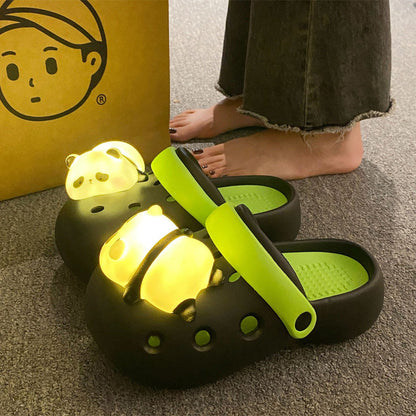 Light-Up Panda Lamp Clog Shoes