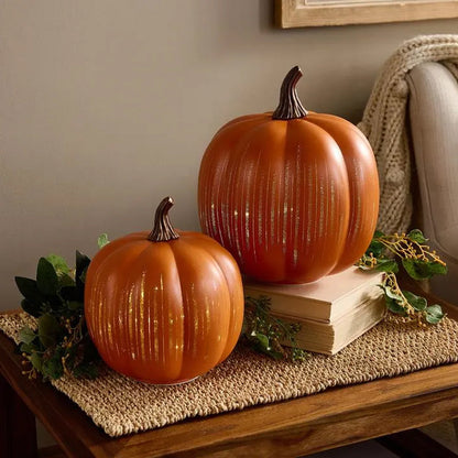 Resin Flashing Pumpkin Lantern Decoration-Halloween/Christmas Decoration