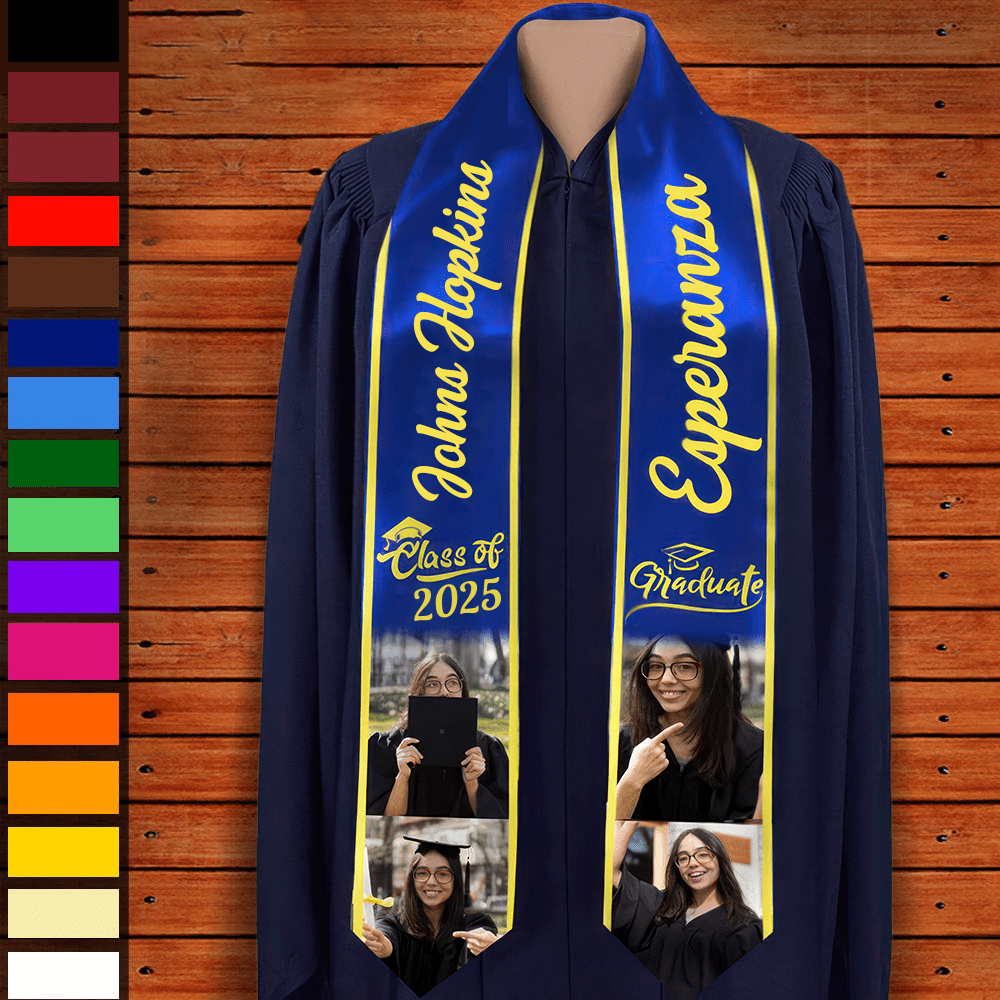 Custom Photo Class of 2026 Stoles Graduation Day TA29 LM32 888755