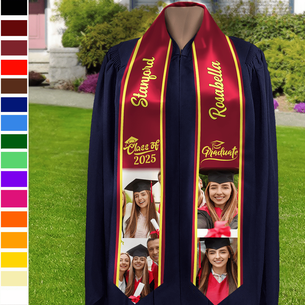 Custom Photo Class of 2026 Stoles Graduation Day TA29 LM32 888755