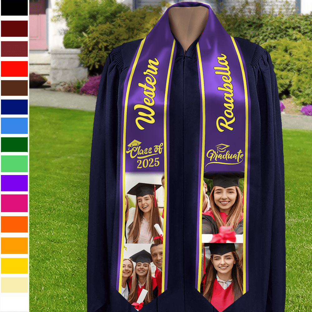 Custom Photo Class of 2026 Stoles Graduation Day TA29 LM32 888755