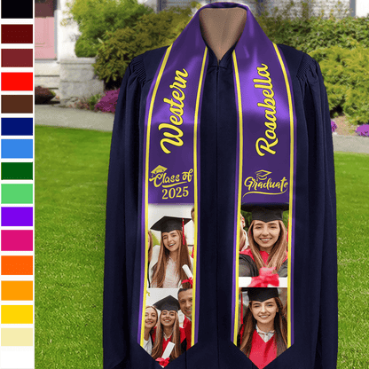 Custom Photo Class of 2026 Stoles Graduation Day TA29 LM32 888755