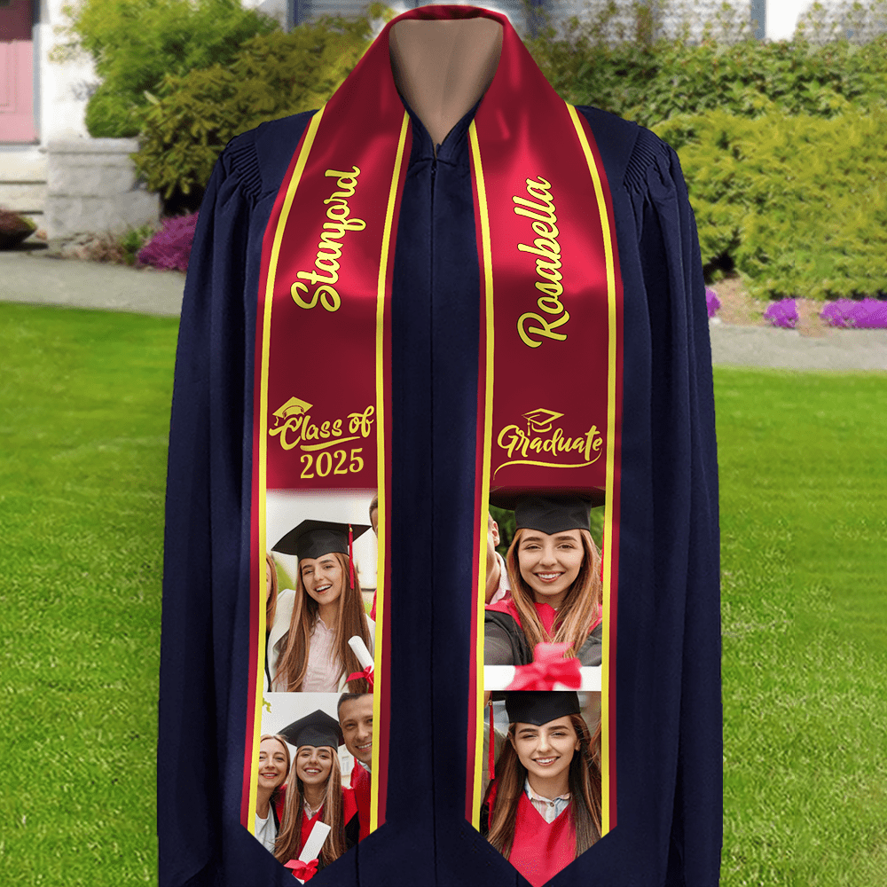 Custom Photo Class of 2026 Stoles Graduation Day TA29 LM32 888755