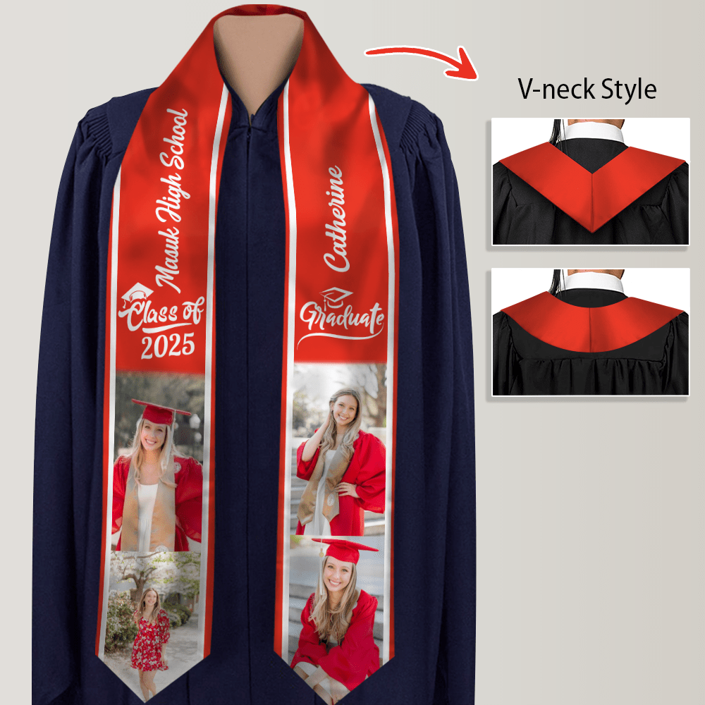 Custom Photo Class of 2026 Stoles Graduation Day TA29 LM32 888755